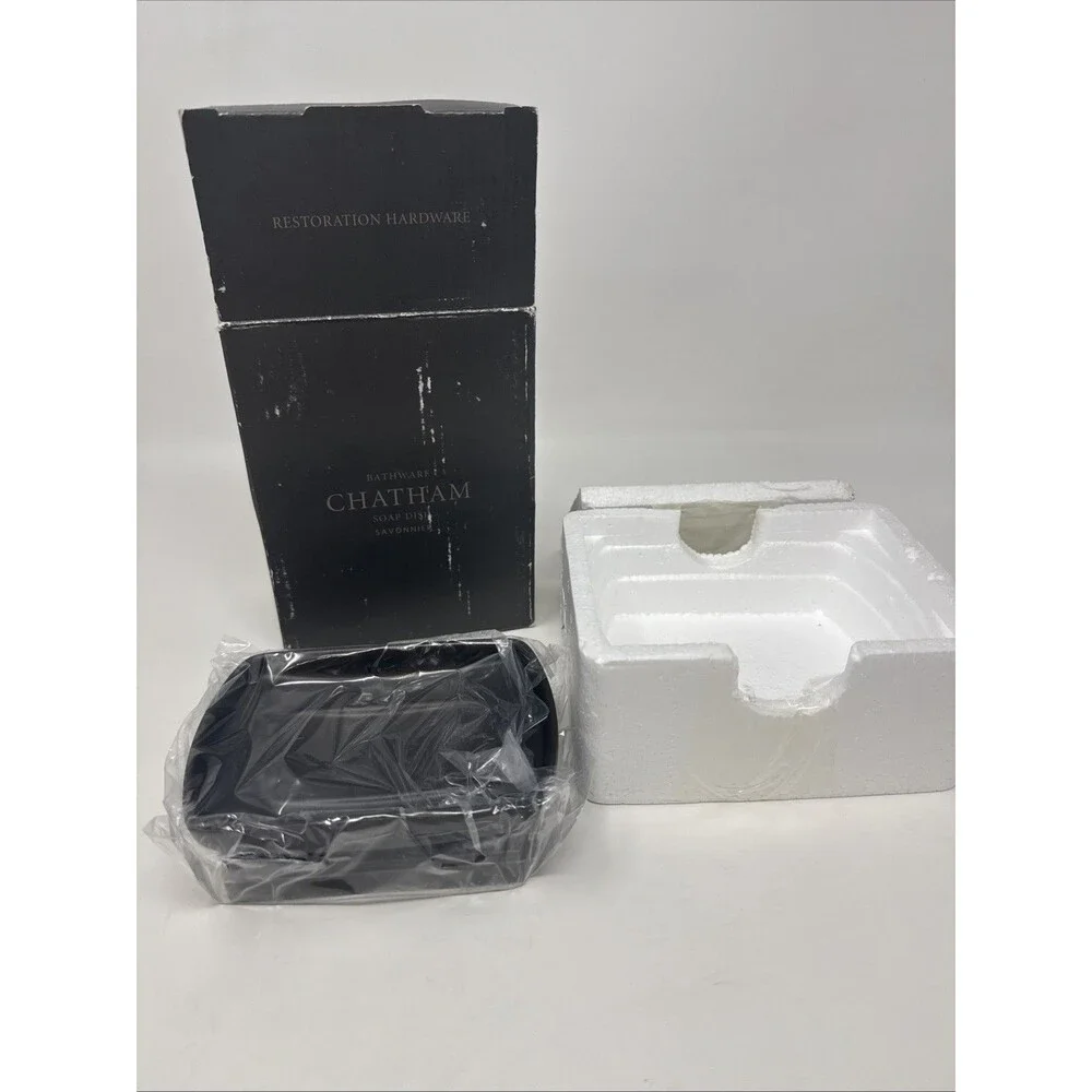 restoration hardware Ribbed Metal Soap Dish